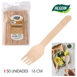 [880.BA01019175191] Garfo De Madeira 50 Unidades  16Cm Algon                    