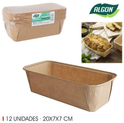 [880.BA01043776312] Molde Papel De Forno 20X7X7Cm  12 Unid. Algon               