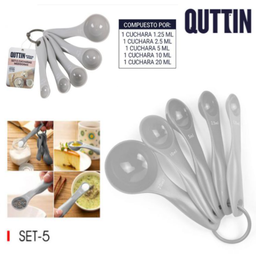 [880.BQ01016974351] Colheres De Medida Graduadas Plast. Conj.5 1.25 A 20Ml Quttn