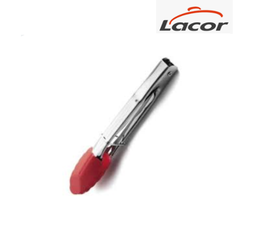 [107.688.64433] Pinça Inox Ponta Vermelha Silicone  18Cm Lacor              