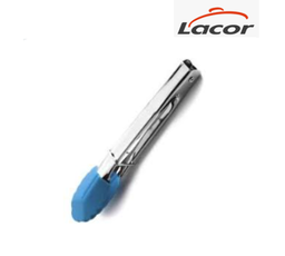 [107.688.64436] Pinça Inox Ponta Azul Silicone  18Cm Lacor                  