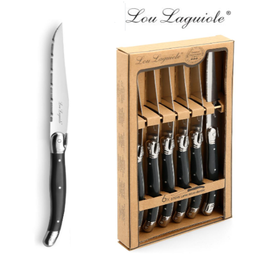 [107.690.5425757] Conjunto 6 Facas Carne  Inox Rustico Cabo Pp Lou Laguiole   