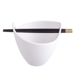 [107.0210010325] Saladeira Oriental Porcelana C/Paus 80Cl Ø17X11,5Cm T050325 