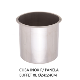 [107.0432610061] Cuba Inox P/ Panela Buffet 8L Ø24X24Cm                      