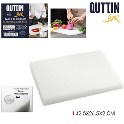 [880.BQ01011576378] Tabua De Corte Branca 32,5X26,5X2Cm Pes Anti-Desl. Poliet.  