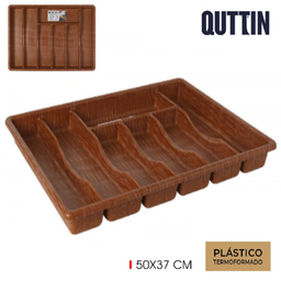 [880.BQ01014975408] Organizador Para Talheres 50X37Cm Plast. Castanho Quttin    