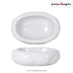 [880.P997069] Prato Varadero 22X19X9Cm Porcelana Branca Purasangre        