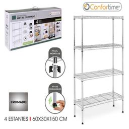 [880.BY01032674429] Estante Cromada 60X30X150Cm Confortime                      