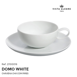 [F580.21100016] Chávena Chá Com Pires Domo White 251Ml Vista Alegre         
