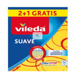 [104.640.77615] Pano Amarelo Suave 2+1 30% Microfibra 170812 Vileda         