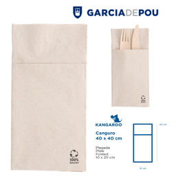 [963.212.49] Guardanapo Canguru 2 Folhas Reciclado 40X40Cm 50Unid.       