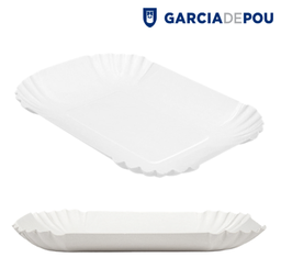 [107.268.63] Bandeja 18X13X3Cm Cartão Branco 250 Unid.                   