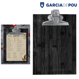 [107.269.34] Tábua Porta Menu Com Clip 22,9X31,8X0,4Cm Preto Mdf         