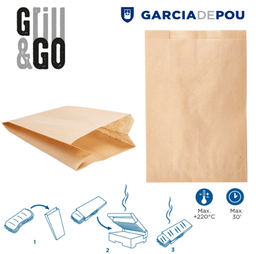 [107.225.43] Sacos Grill&Go  14+7X22Cm Kraft 500 Unid.                   