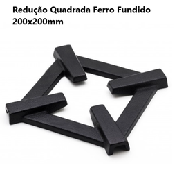 [Q01.08GR029] Grelha Redução Quadrada P/Fogão 20X20Cm Ferro Fundido       