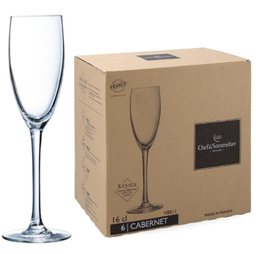 [107.690.5427252] Caixa 6 Çalices Flute 16Cl Flauta Cabernet Chef & Sommelier 