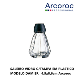 [107.690.8800633] Saleiro Vidro C/Tampa Plastico 4,5X8,6Cm Arcoroc            
