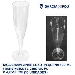 [107.165.89] Flute Champanhe Ps Luxo-Pequeno 100Ml Ø4,8X17Cm 10 Unid.    