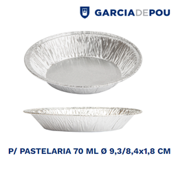 [107.340.12] Forma P/Pastelaria 70Ml Ø  9,3/8,4X1,8Cm Aluminio 100 Unid. 