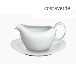 [107.010010000001] Molheira Com Base Porcelana Branca 390Ml Duo Costa Verde    