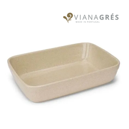 [107.053.0144] Assadeira Retangular 39X32X8Cm Grés Mostarda Vianagres      