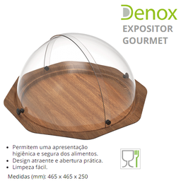 [107.787.21940] Expositor Gourmet Imitação Madeira 465X465X250Mm Denox      