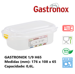 [107.787.12340] Caixa Gastronorm 1/9  0,6Lt 12340 176X108X65Mm Denox        