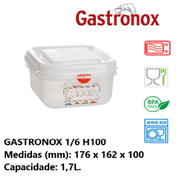 [107.787.12380] Caixa Gastronorm 1/6 1.7Lt 12380 176X162X100Mm Denox        