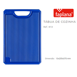 [107.513.24016] Tabua Cozinha 255X370X13Mm Azul Ref.813 Faplana             
