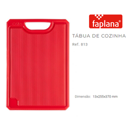 [107.513.24014] Tabua Cozinha 255X370X13Mm Vermelha Ref.813 Faplana         
