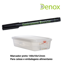 [107.787.12376] Marcador Preto Para Caixas E Embalagens 140X10X12Mm Denox   