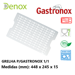 [107.787.12534] Grelha Perfurada Para Caixa Hermetica 1/1 Denox             