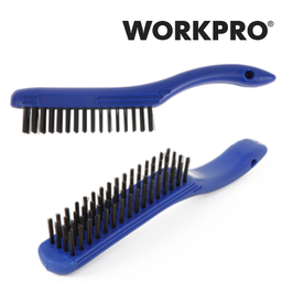 [107.640.21268] Escova De Aço Carbono 4X16Cm Cabo Plástico Workpro          