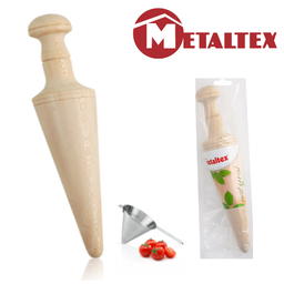 [107.640.78204] Mão Para Coador Natural Line Mad. Faia 25Cm Metaltex        