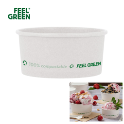 [107.264.04] Taça Gelado Compostable 300Ml Br. Ø10X5,5Cm 50 Unid.        