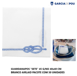 [963.103.42] Guardanapos Sete 40X40Cm Branco Airlaid 50 Unid.            