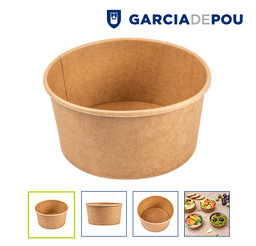 [107.226.64] Potes Saladeiras 1000Ml Ø15/12,9X8Cm Kraft 50 Unid.         