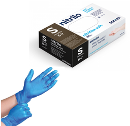 [107.A270100021] Luvas De Nitrilo Azul Sem Pó Tam.-S Cx-100 Unid Santex      