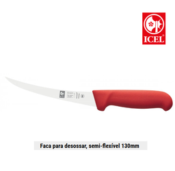 [107.284.3856.13] Faca Para Desossar, Semi-Flexível 130Mm Cabo Verm. Icel     