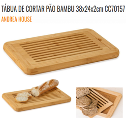 [107.640.73250] Tábua De Cortar Pão Bambu 38X24X2Cm                         