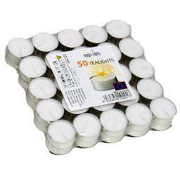 [107.640.83910] Pacote 50 Unid. Velas Brancas 12G S/Aroma 3,5/4Horas        