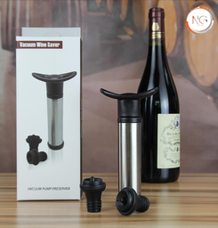 [107.873.U411495] Bomba De Vácuo Para Garrafa De Vinho C/2 Rolhas             