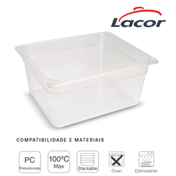 [107.688.66220P] Conteiner Policarbonato Gn 1/2 265X325X200Mm 11,6Lt Lacor   