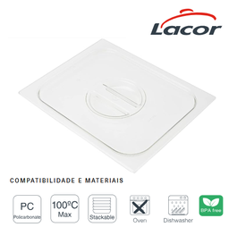 [107.688.66902P] Tampa Conteiner Policarbonato Gn 1/2 265X325Mm  Lacor       
