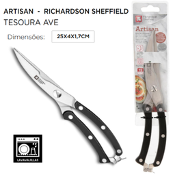 [107.690.7437591] Tesoura Para Aves Artisan 25Cm  Richardson Sheffield        