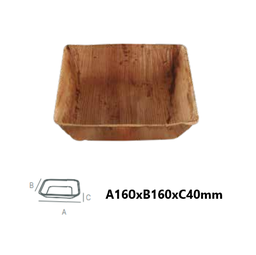 [107.875.1010249] Prato Fundo Folha De Palma 160X160X40Mm Pack 25 Unid.       