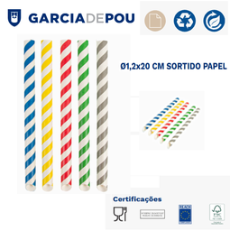 [107.268.05] Palhinha Direita Riscas Paper Ø1,2X20Cm 50 Unid.            