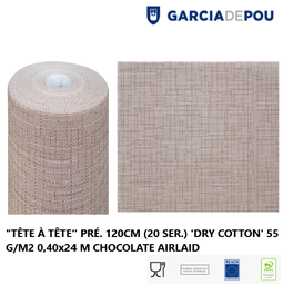 [964.182.68] Tête À Tête" Pré. 120Cm (20 Ser.) Dry Cotton 0.40X24Mts Choc