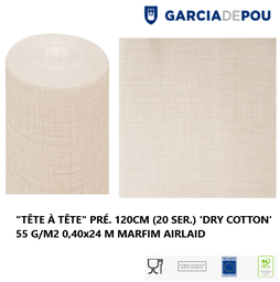 [964.182.70] Tête À Tête Pré.120Cm (20 Ser.) Dry Cotton 0.40X24Mts Marfim