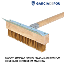 [107.224.21] Escova Limpeza Forno Pizza 25,5X5X10,5Cm Cabo De 94Cm       